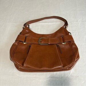 Elegant Brown Leather Shoulder Bag